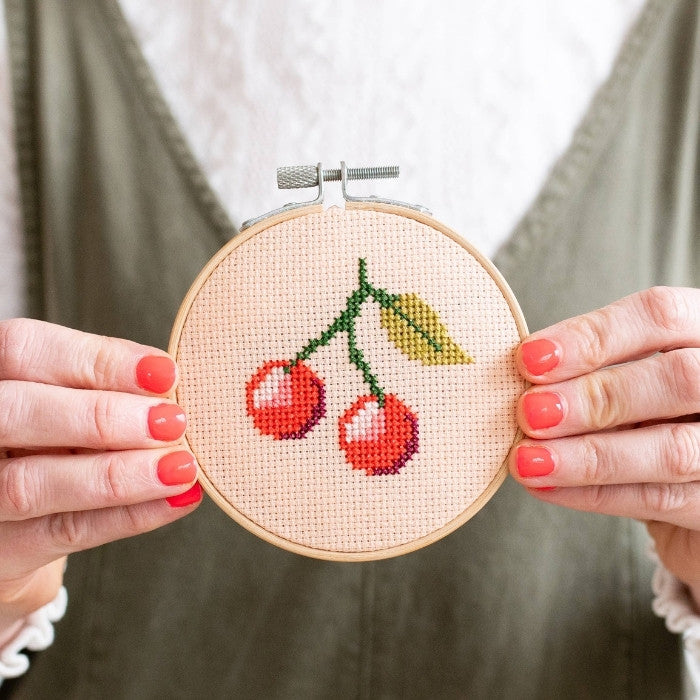 Cotton Clara Cherry Cross Stitch Kit