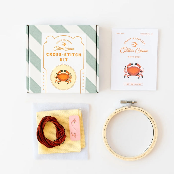 Cotton Clara Crab Cross Stitch Kit