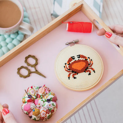 Cotton Clara Crab Cross Stitch Kit