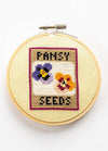 Cotton Clara Pansy Seeds Cross Stitch Kit