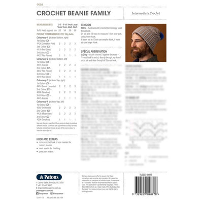 Patons Crochet Beanie Family 9006