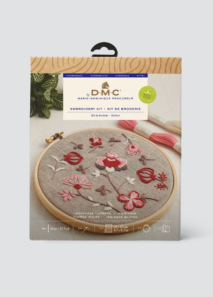 DMC Eco Vita Embroidery Kit - Indiennes Flowers
