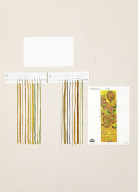 DMC National Gallery Cross Stitch Bookmark Kit - Sunflowers Vincent Van Gogh