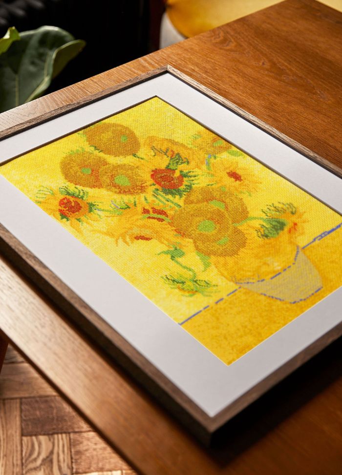 DMC National Gallery Cross Stitch Kit - Sunflowers Vincent Van Gogh