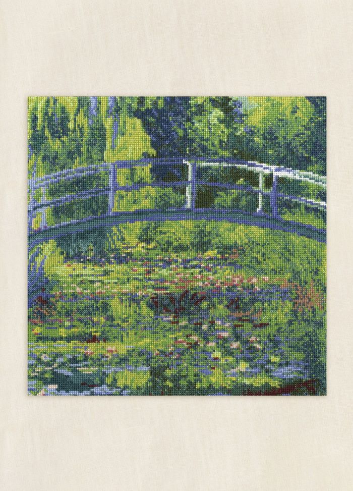 DMC National Gallery Cross Stitch Kit - The Water Lily Pond Claude Monet