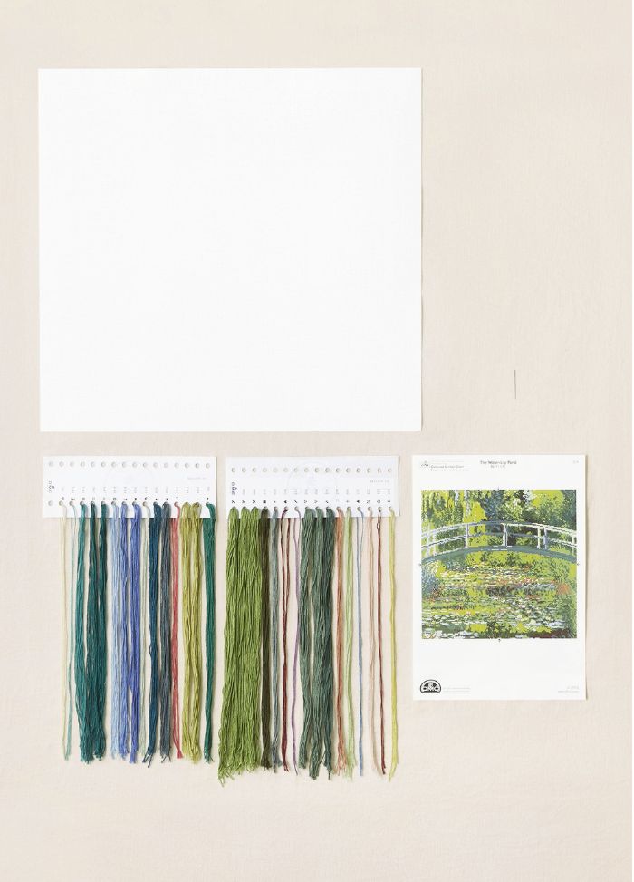 DMC National Gallery Cross Stitch Kit - The Water Lily Pond Claude Monet