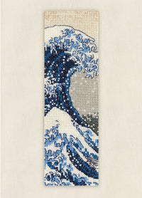 DMC British Museum Cross Stitch Bookmark Kit - The Great Wave by Katsushika Hokusai
