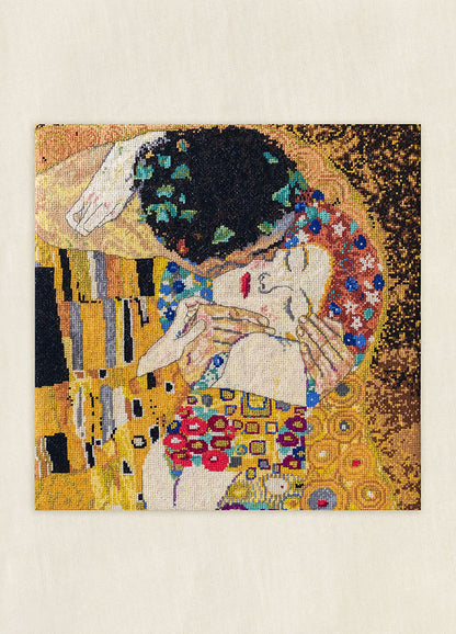 DMC The Kiss by Gustav Klimt Cross Stitch Kit