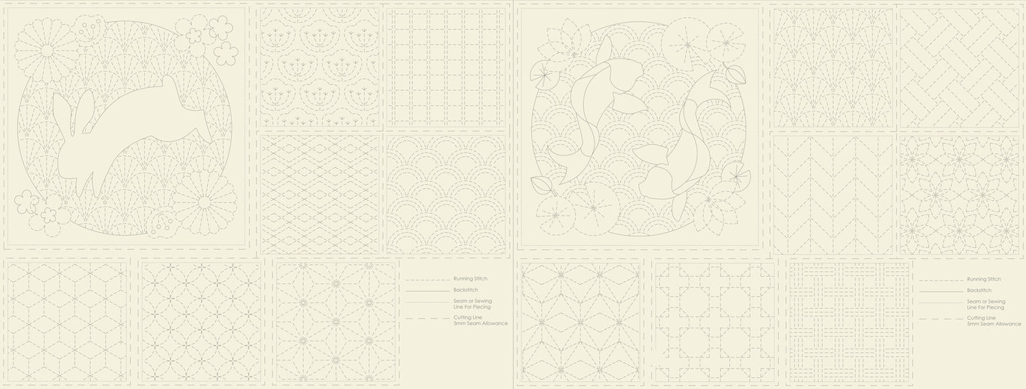 Devonstone Natural Sashiko Panel