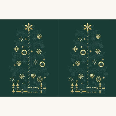 Devonstone Christmas Tree Sashiko Panel - Green