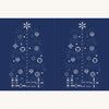 Devonstone Christmas Tree Sashiko Panel - Navy