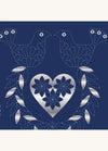 Devonstone Christmas Stocking Sashiko Panel - Navy