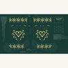 Devonstone Christmas Stocking Sashiko Panel - Green