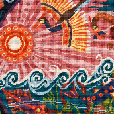 Ehrman Day Five: Fish And Fowl Cushion