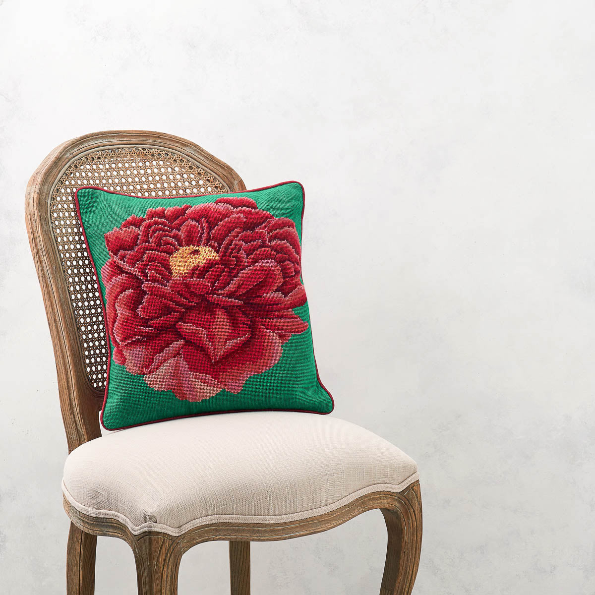 Ehrman Dark Peony Cushion