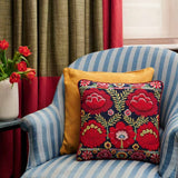 Ehrman - Embroidered Flowers Cushion