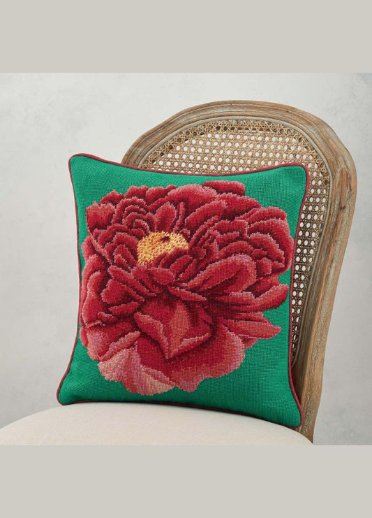 Ehrman Dark Peony Cushion