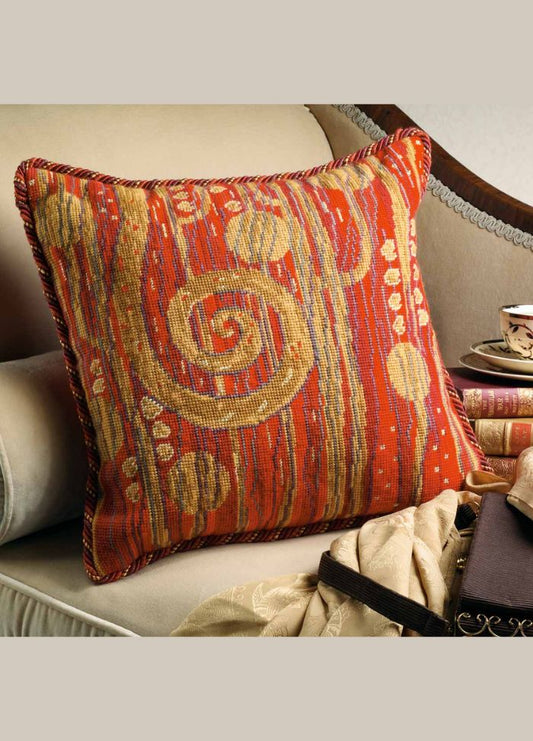 Ehrman Klimt Red Cushion