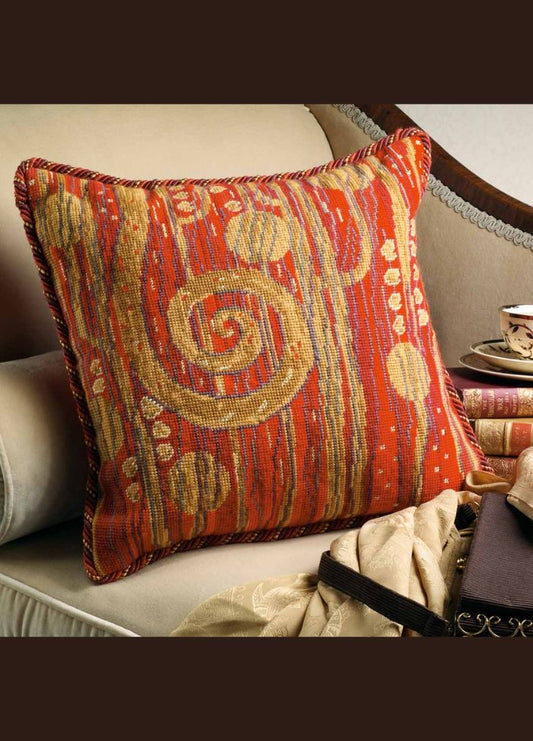 Ehrman Klimt Red Cushion