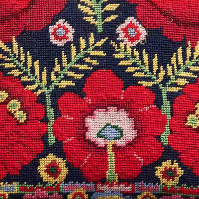 Ehrman Embroidered Flowers Cushion