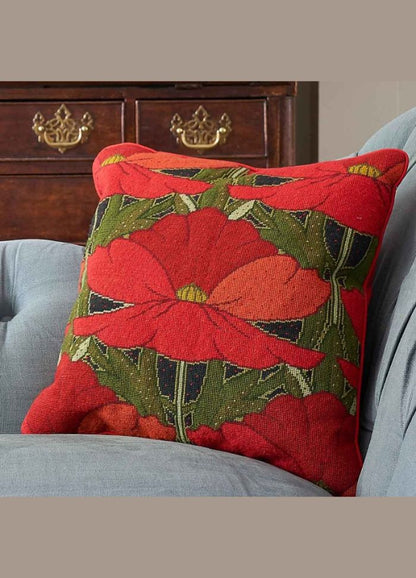 Ehrman Poppies Cushion