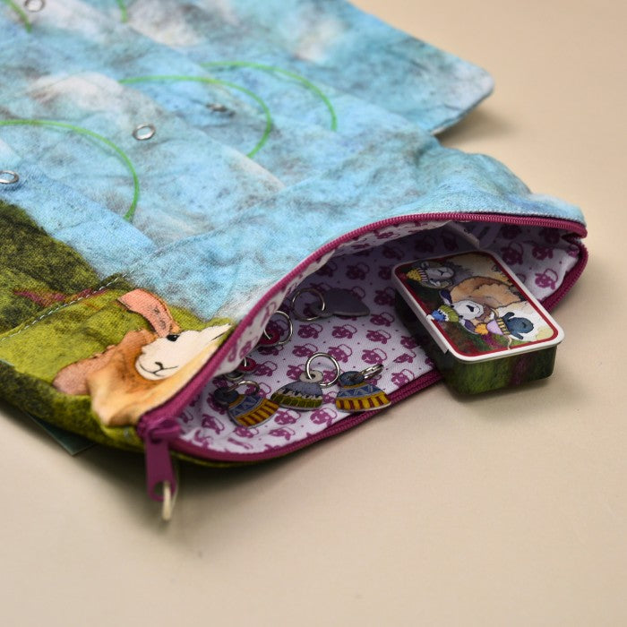 Emma Ball Felted Sheep Circular Needle Wrap