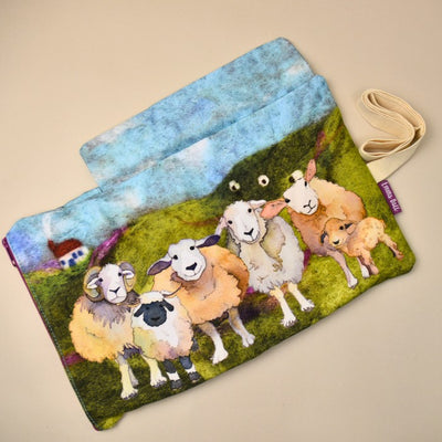 Emma Ball Felted Sheep Circular Needle Wrap