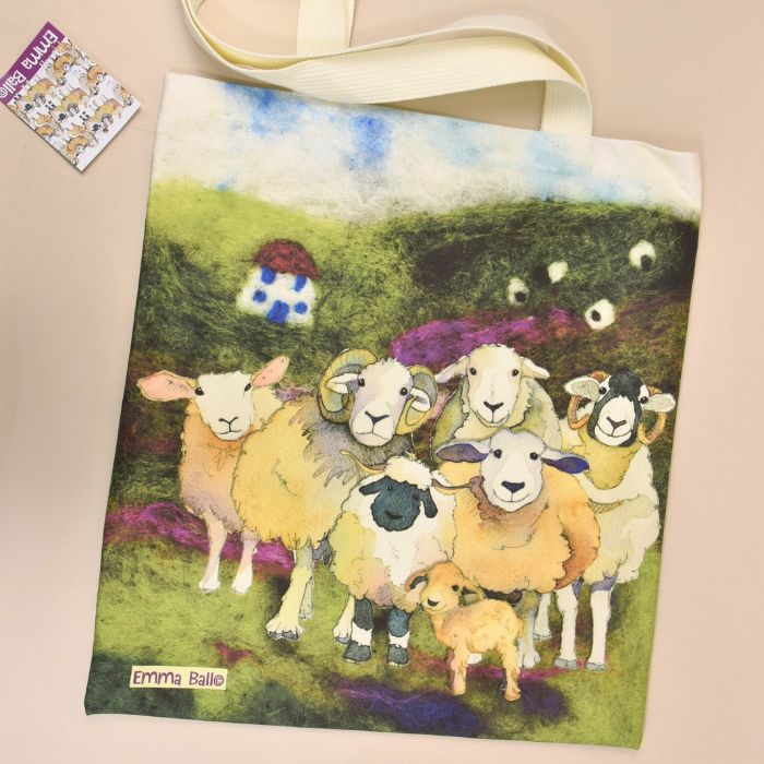 Emma Ball Felted Sheep Tote Bag