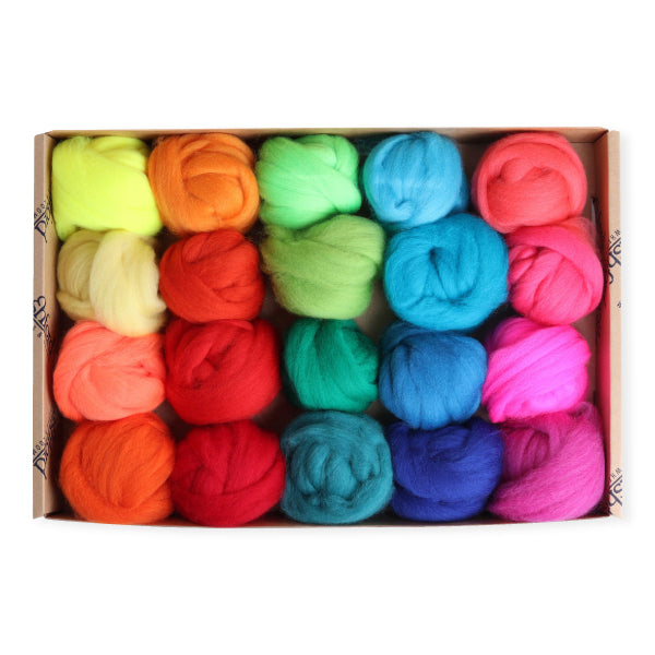 Ashford Corriedale 20 Colour Sampler Pack