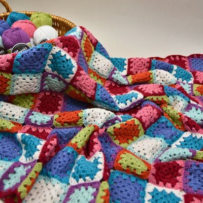 Granny Square Baby Blanket Crochet Kit