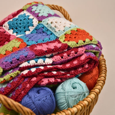 Granny Square Baby Blanket Crochet Kit
