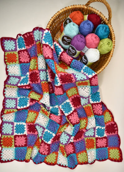 Granny Square Baby Blanket Crochet Kit