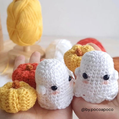 ByPocoaPoco Amigurumi Halloween Ghost & Pumpkin Kit