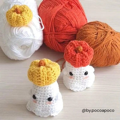 ByPocoaPoco Amigurumi Halloween Ghost & Pumpkin Kit