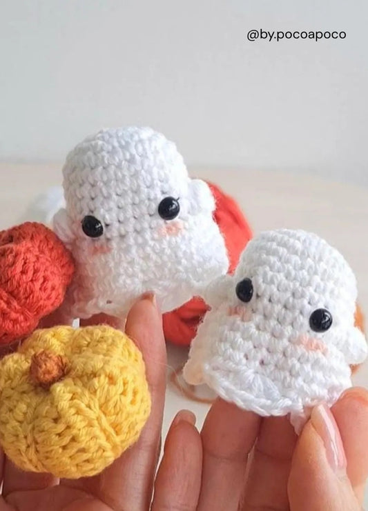 ByPocoaPoco Amigurumi Halloween Ghost & Pumpkin Kit