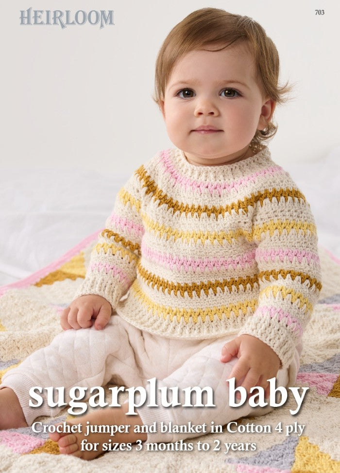 Heirloom Sugarplum Baby Crochet Jumper & Blanket Pattern