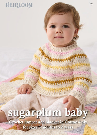 Heirloom Sugarplum Baby Crochet Jumper & Blanket Pattern