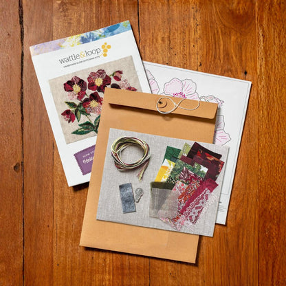 Wattle & Loop Hellebores Slow Stitching Kit