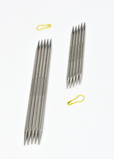 HiyaHiya Square Sharp Steel Double Pointed Needles