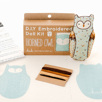 Kiriki Press Horned Owl Embroidery Kit