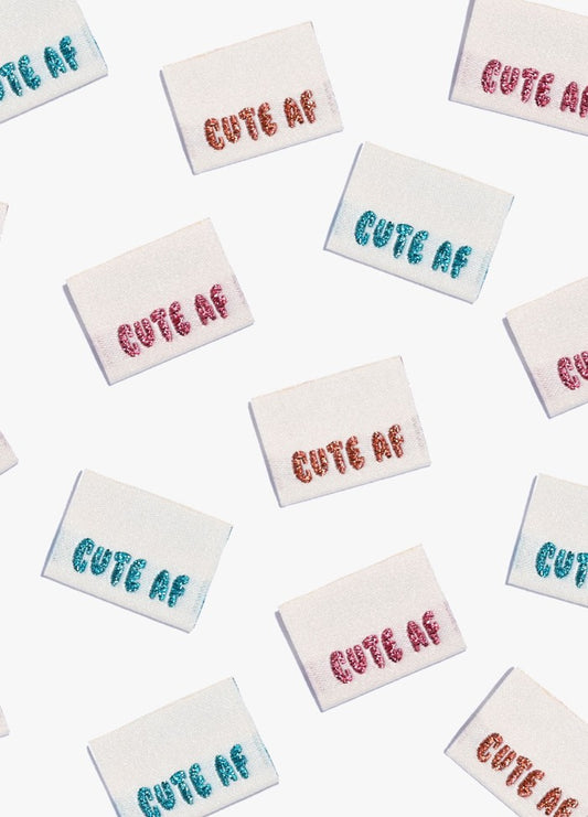 Cute AF Sew-in Labels scattered