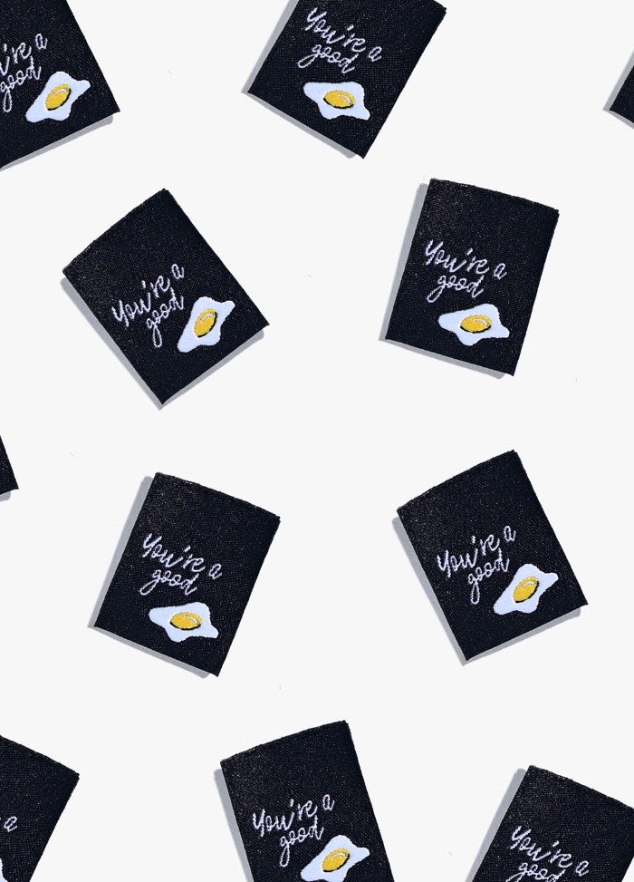You're a Good Egg Sew-in Labels scattered