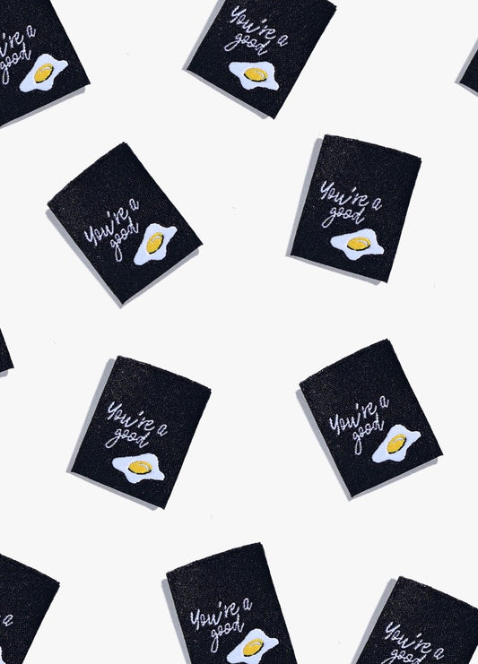 You're a Good Egg Sew-in Labels scattered