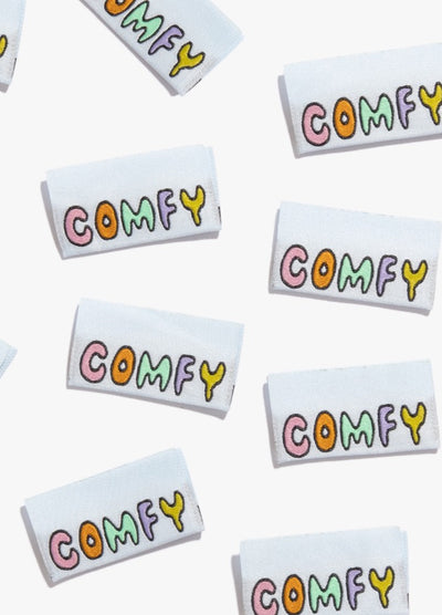 Comfy Sew-in Labels scattered
