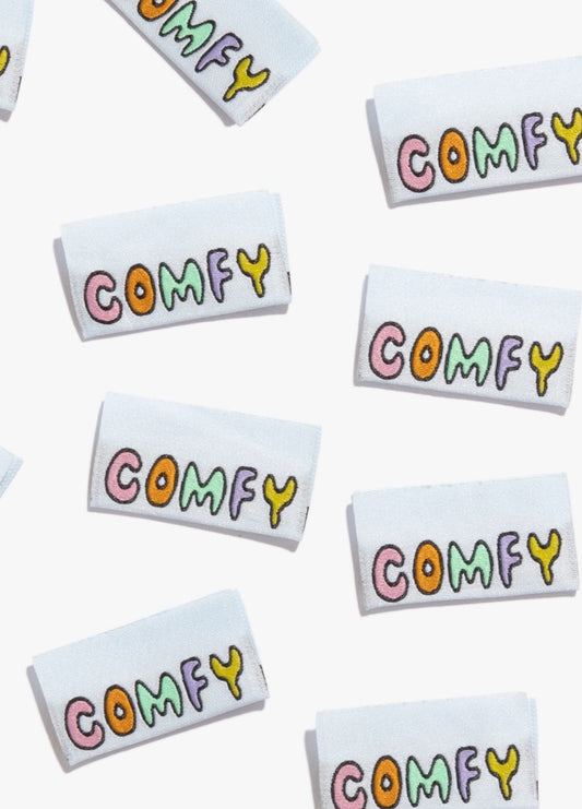 Comfy Sew-in Labels scattered