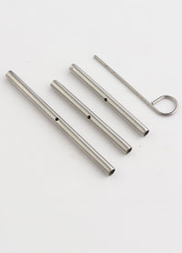  Set of four stainless steel tubes with hooks for joining Knit Pro cables, featuring three connector sizes and a tightening key.