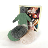 Fern the Wombat in the grey and green Colourway Featuring Laine Publishing Mouche and Friends by Cinthia Vallet 