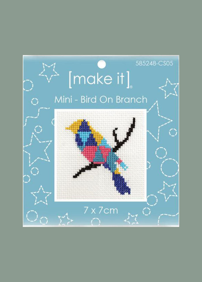 Make It Bird on Branch Mini Cross Stitch Kit