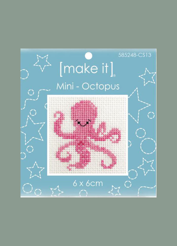 Make It Octopus Mini Cross Stitch Kit