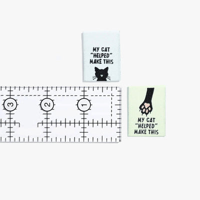 KYLIE AND THE MACHINE My Cat "Helped" Make This Sew-in Labels